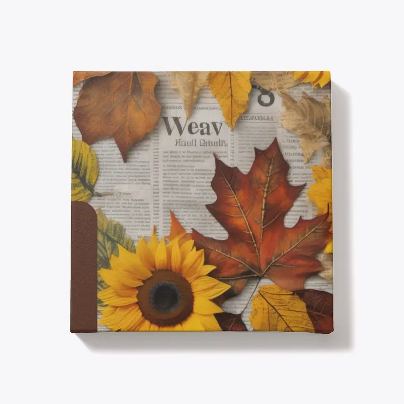 Decoupage Leaves And Sunflowers